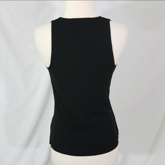 Lauren Ralph Lauren Black Surplice Tank Top sz XS - Picture 4 of 6